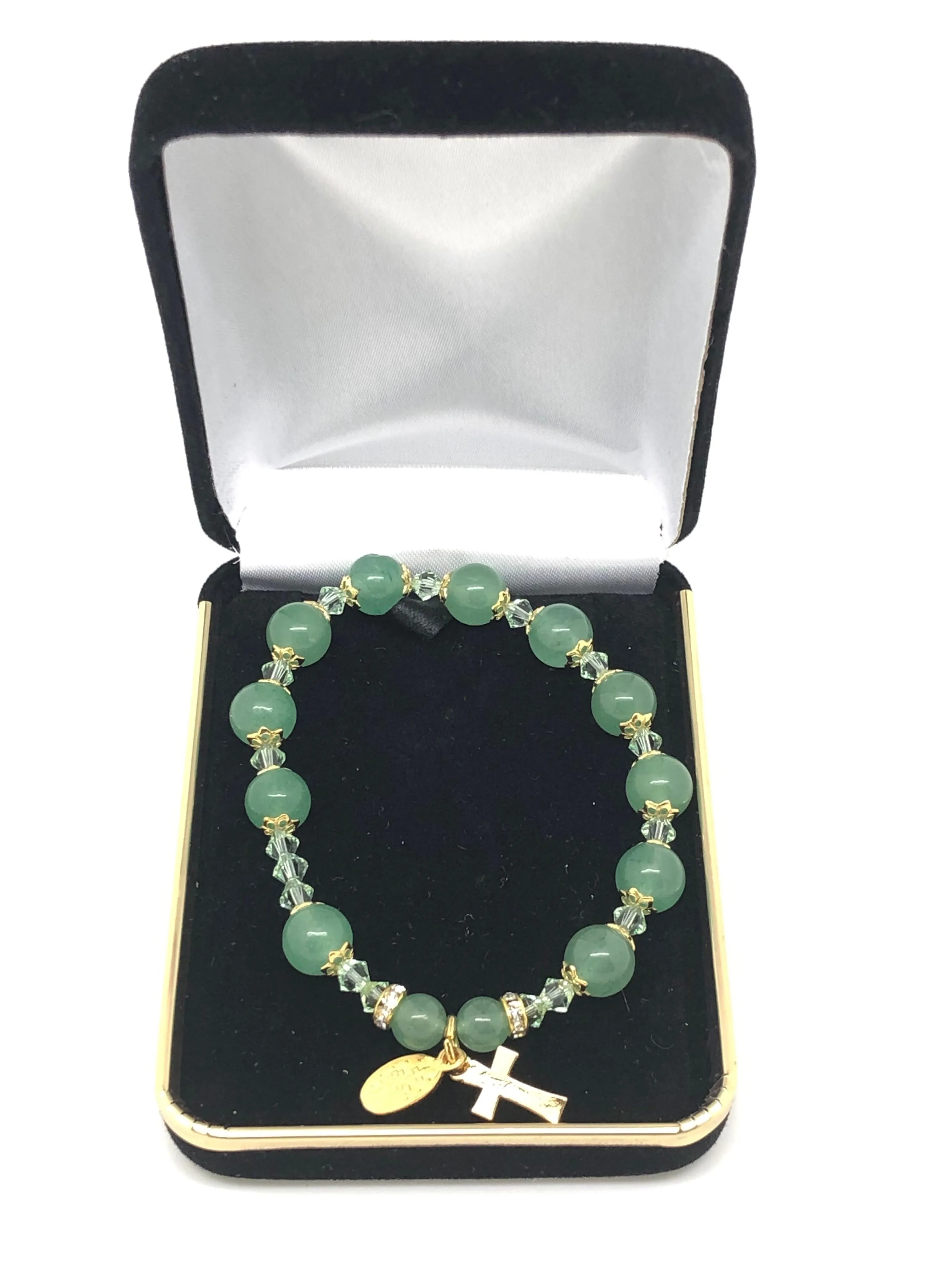Genuine Green Jade Rosary Bracelet (8 mm)