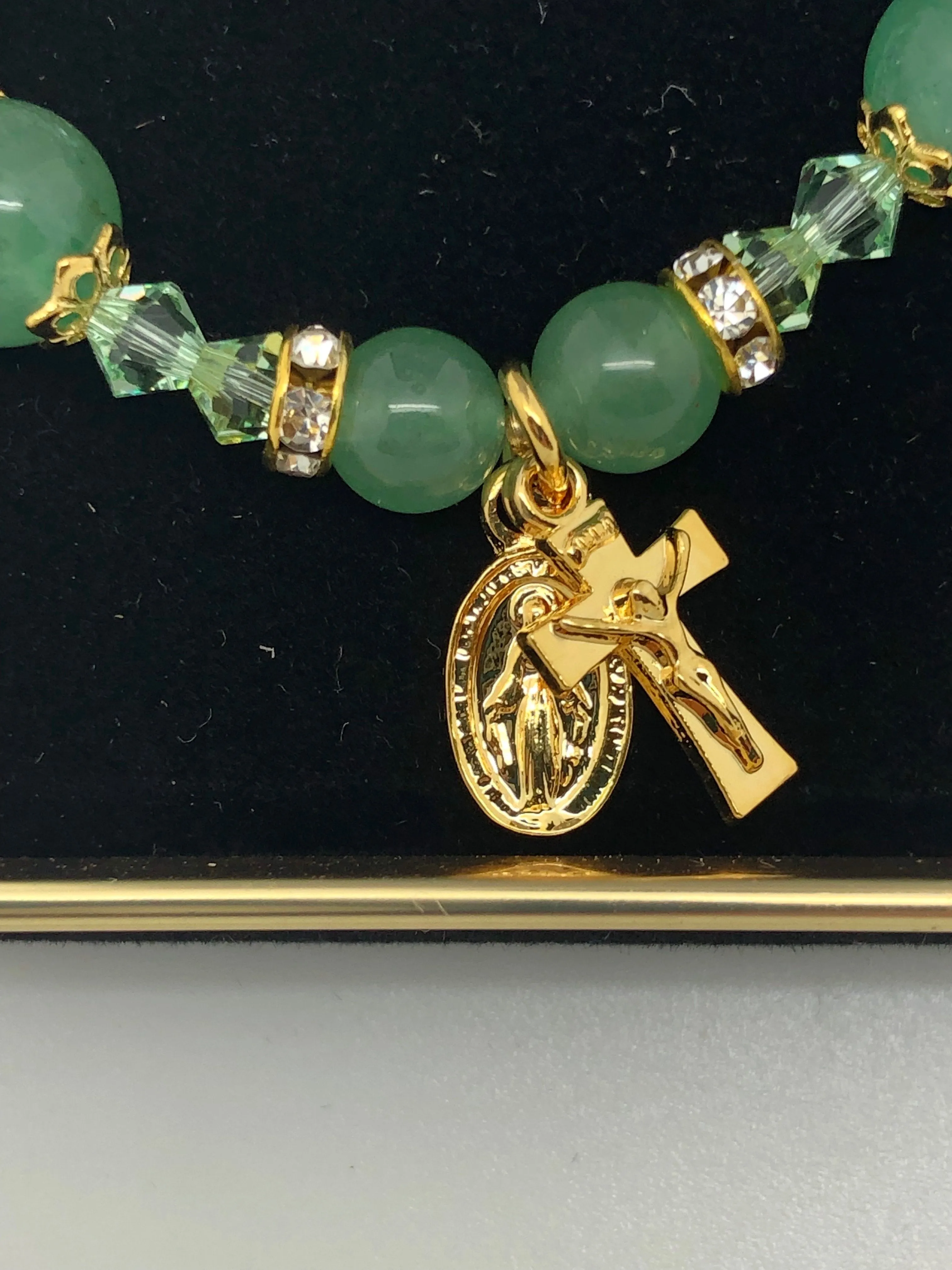 Genuine Green Jade Rosary Bracelet (8 mm)