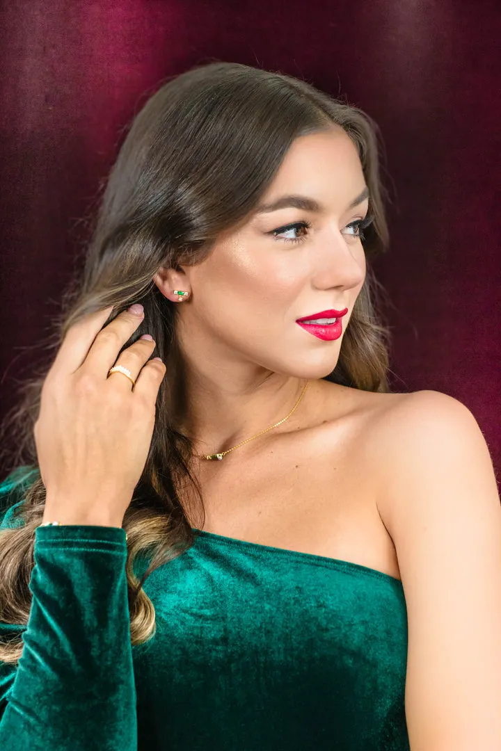 Georgini Gifts Emerald Isle Freshwater Pearl Bracelet In Emerald And Gold