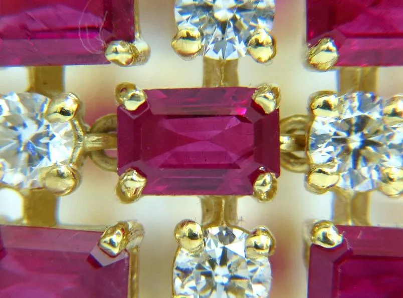 GIA Certified Natural Ruby Diamond Cuff Bracelet 18kt Important Ref 12337