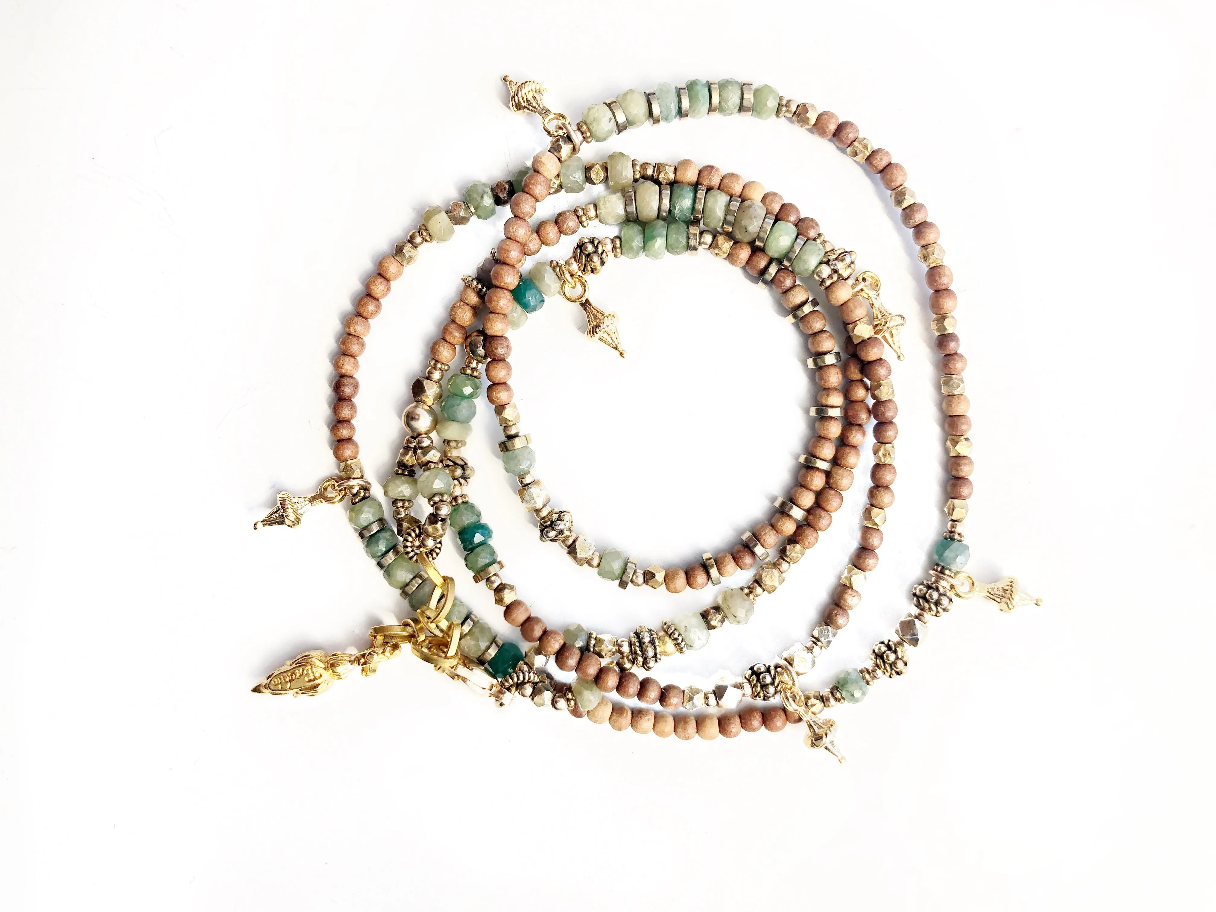 Ginni Emerald/ Wrap Bracelet/ Necklace