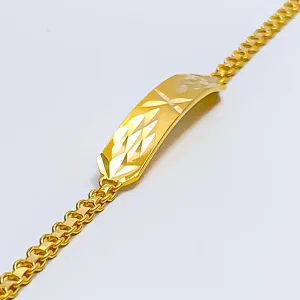 Glossy Vibrant 22k Gold Baby Bracelet