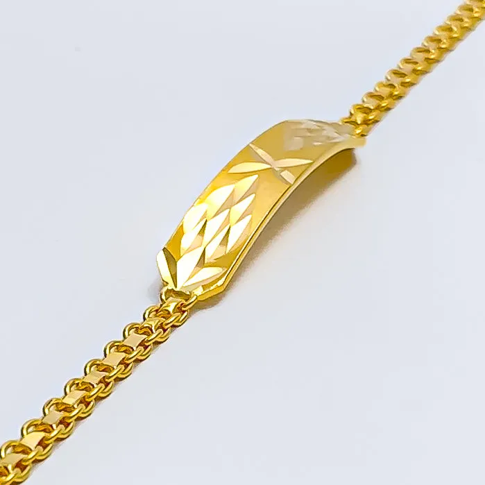 Glossy Vibrant 22k Gold Baby Bracelet