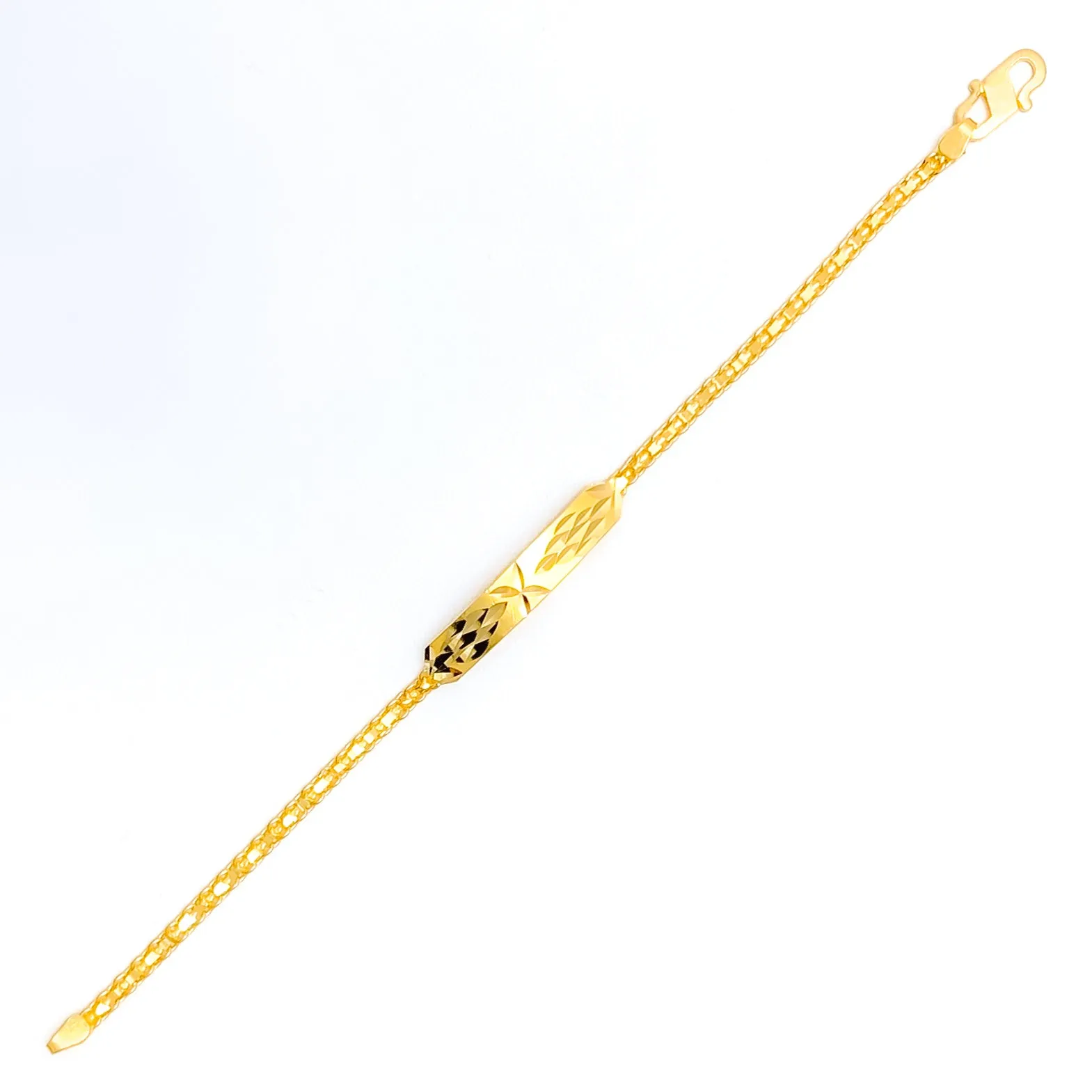 Glossy Vibrant 22k Gold Baby Bracelet