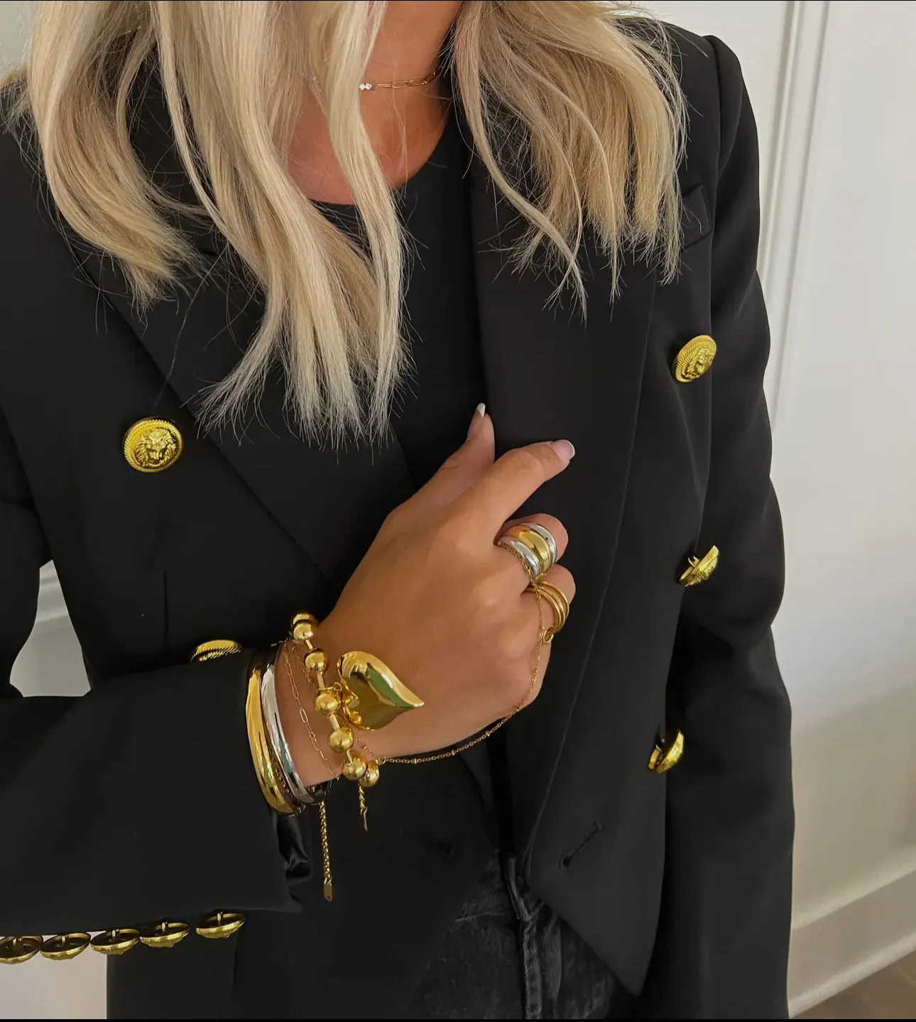 Gold Bubble Heart Bracelet