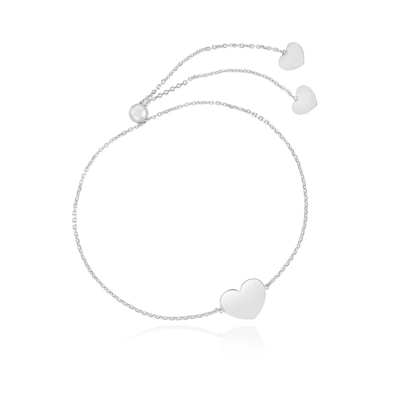 Gold Heart Bolo Bracelet