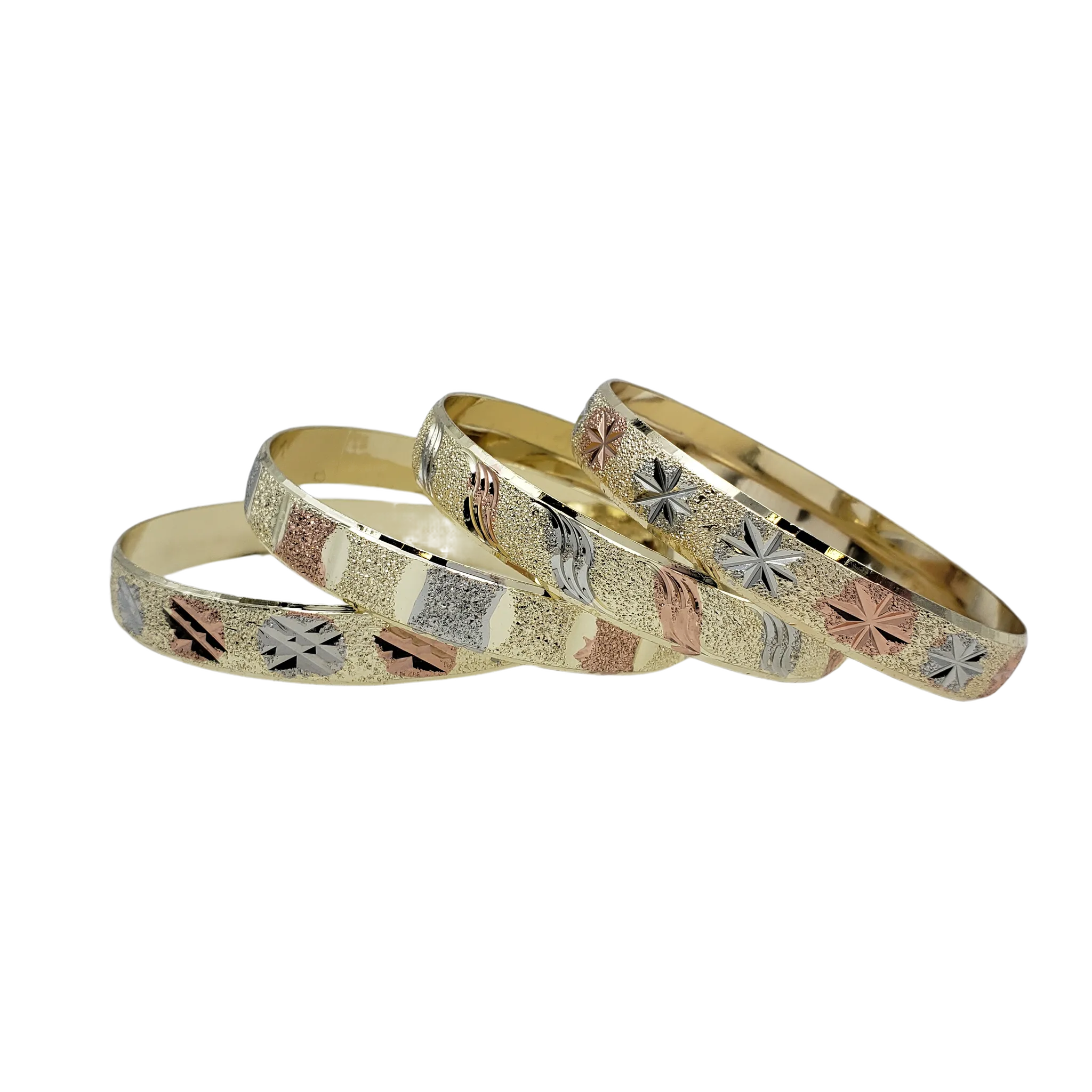 Gold Plated Diamond Cut Bangles