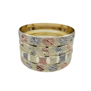 Gold Plated Diamond Cut Bangles