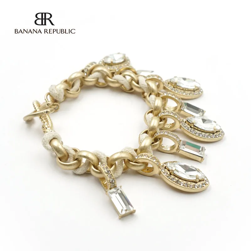 Gold Tone Crystals Bracelets