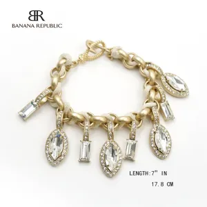 Gold Tone Crystals Bracelets