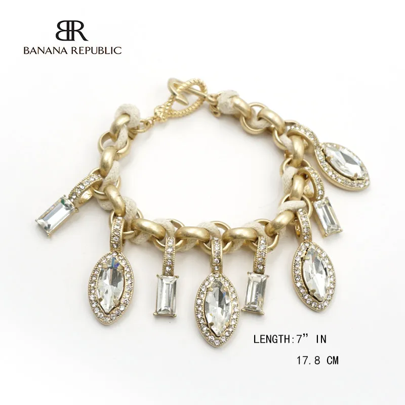 Gold Tone Crystals Bracelets