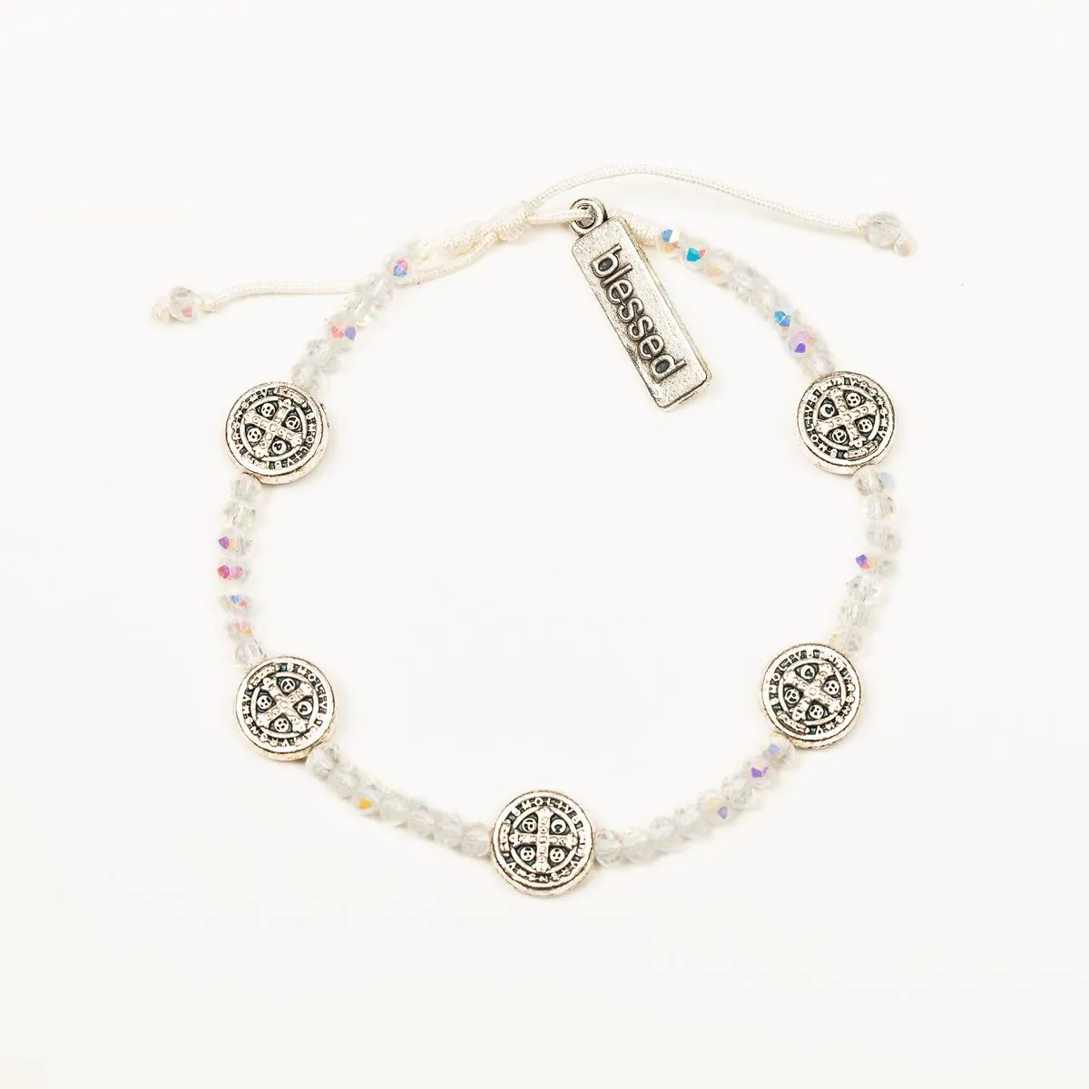 Gratitude Crystal Bracelet- Silver