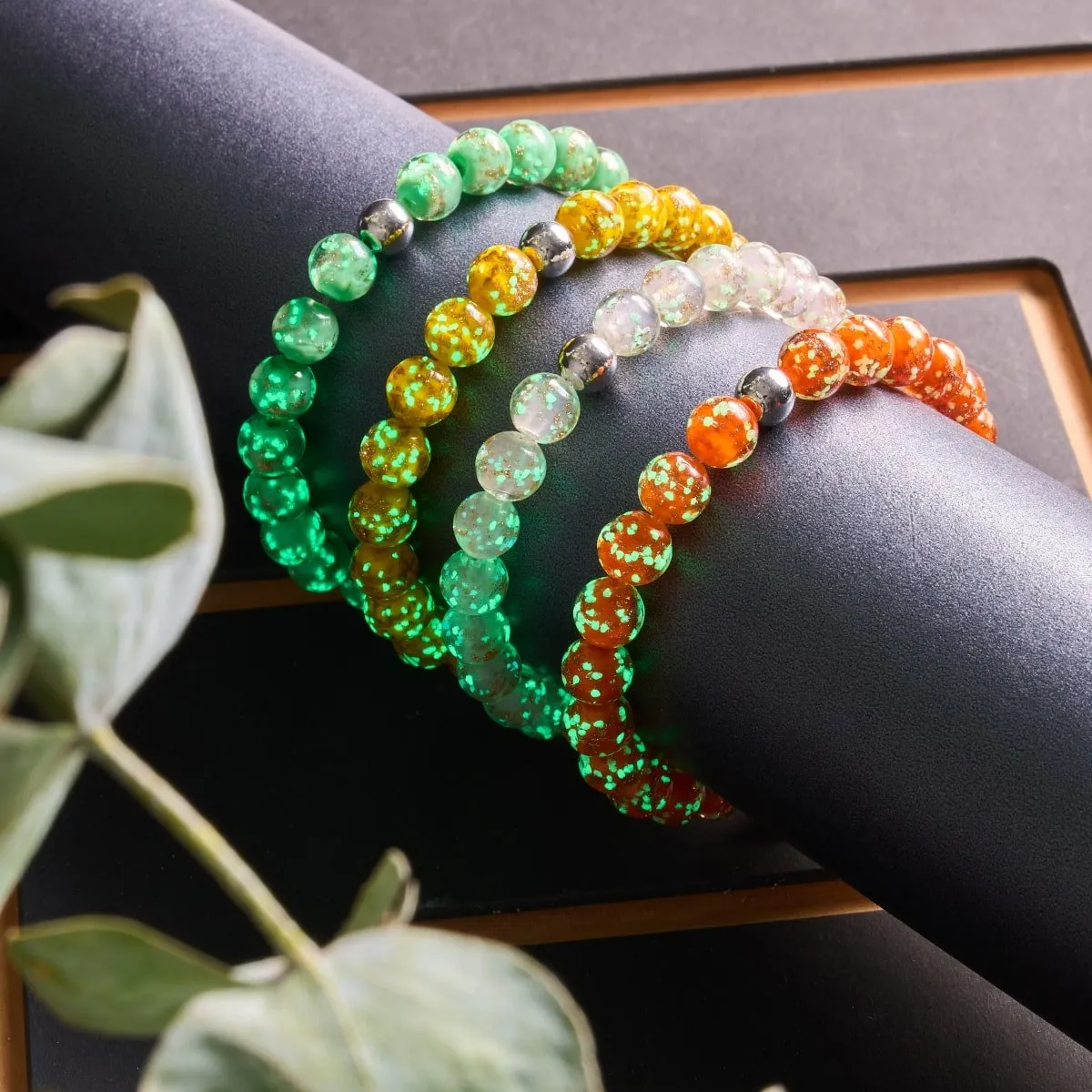 Guava | .925 Sterling Silver | Firefly Glass Bracelet