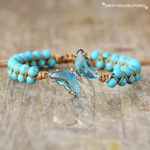 Healing Crystal Butterfly Bracelets