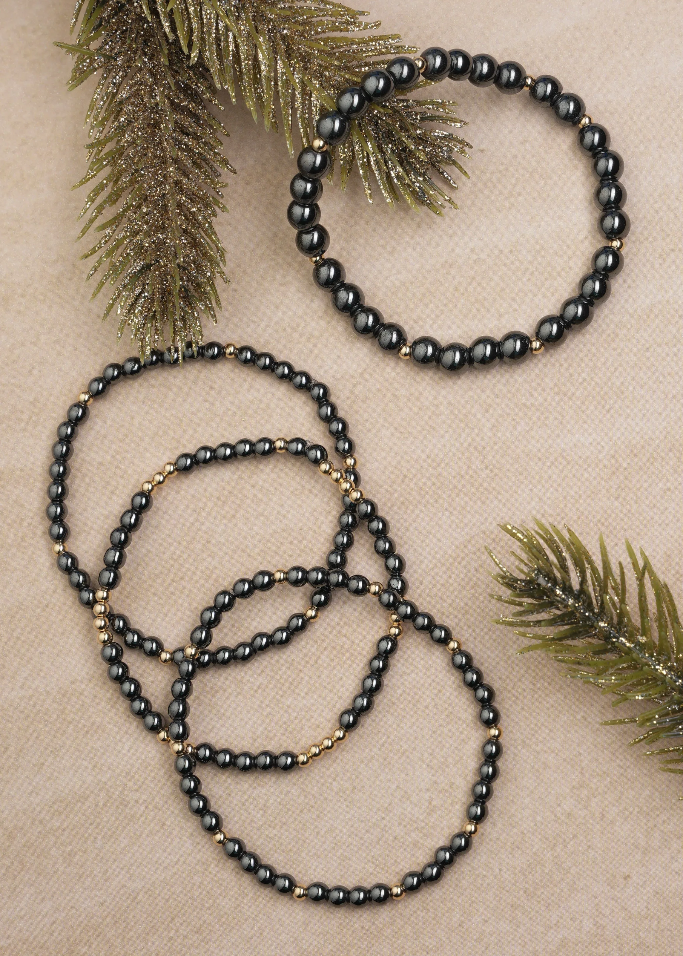 Hematite Bitsy Bracelets