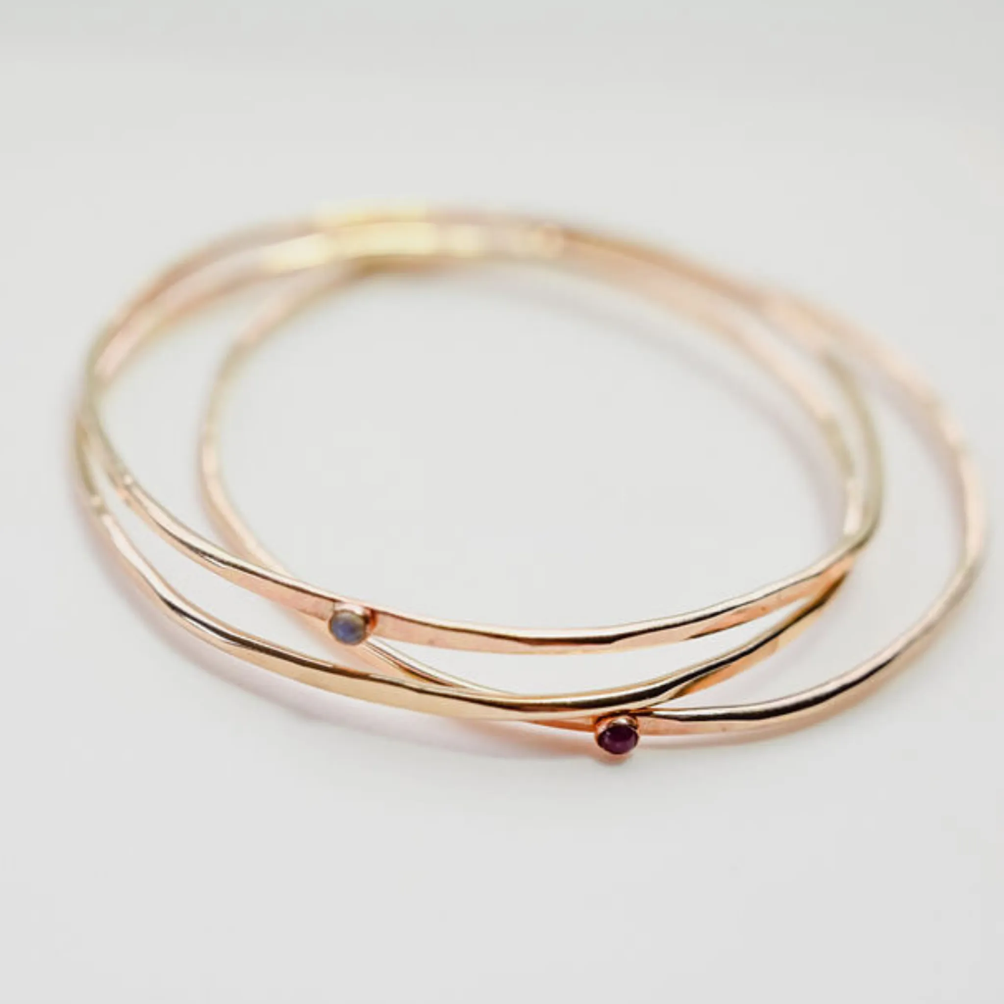 Hex Gold Bracelet with Gemstone