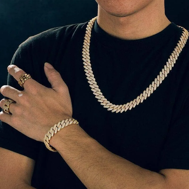 Hip Hop D Color Diamond Cuban Bracelet