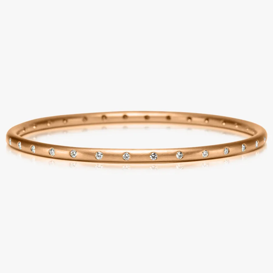 Hoopstock 32 Diamond Bangle in 22K Apricot Gold- 3.3mm