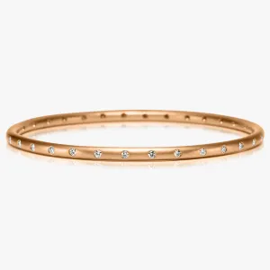 Hoopstock 32 Diamond Bangle in 22K Apricot Gold- 3.3mm