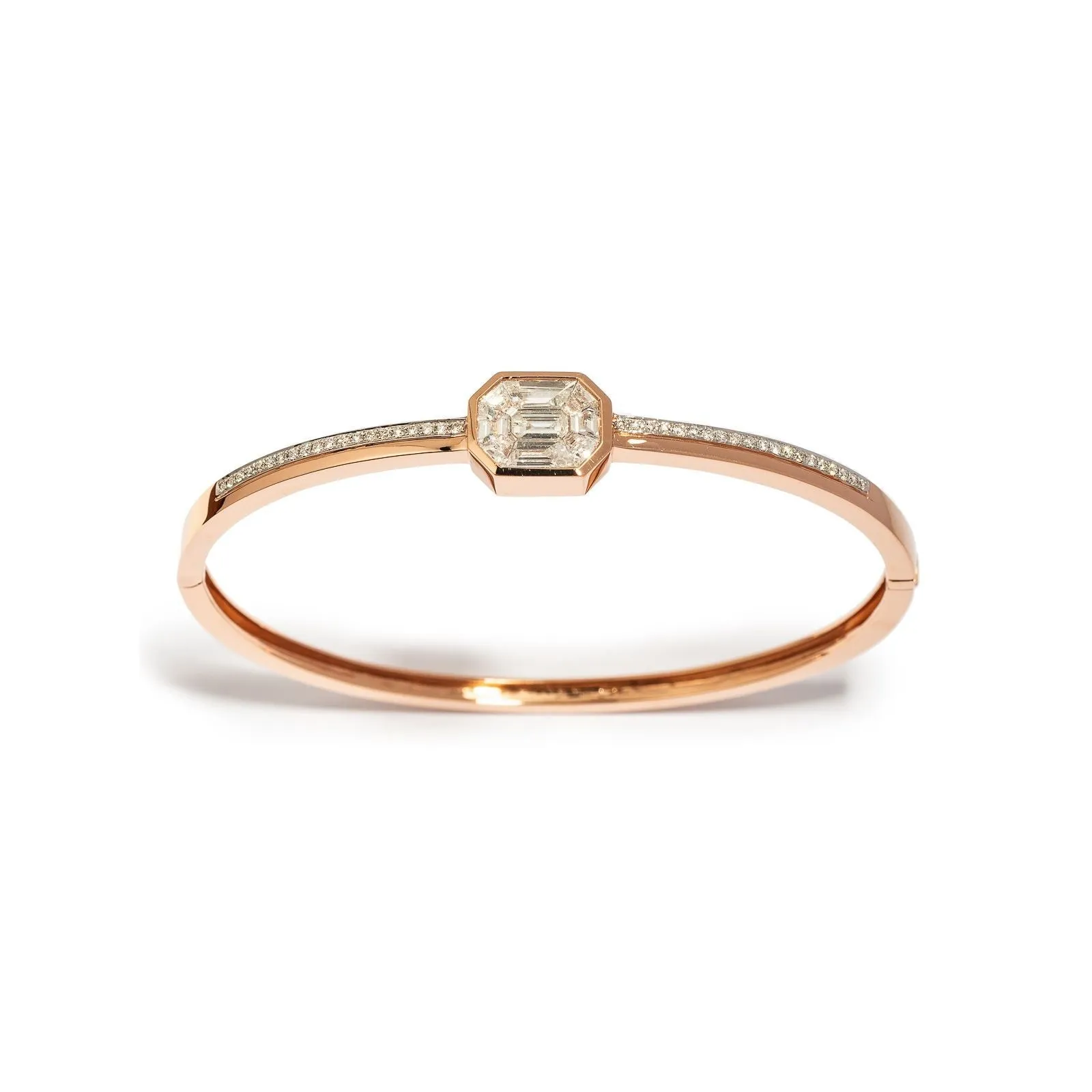 Illusion Large Diamond Pave Bangle