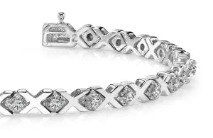 Illusion X And Lab-Grown Diamond Bracelet with 1.27 ct.(finished) 2.5mm