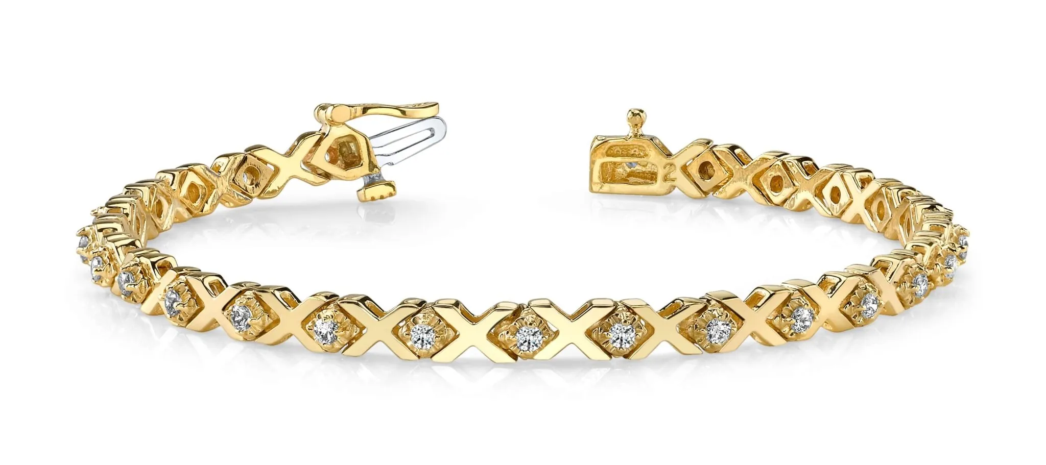 Illusion X And Lab-Grown Diamond Bracelet with 1.27 ct.(finished) 2.5mm