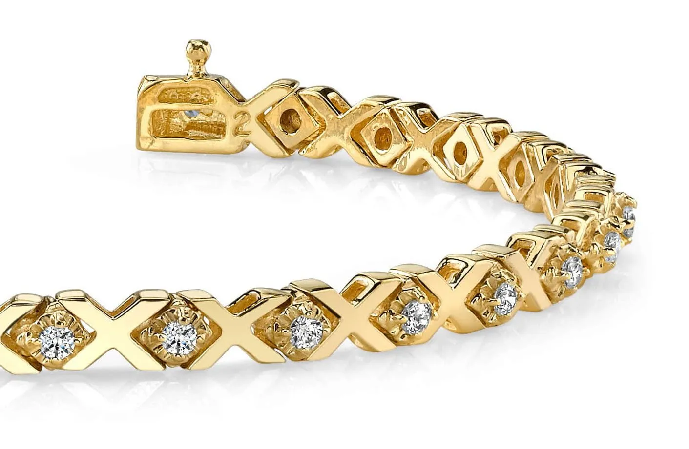 Illusion X And Lab-Grown Diamond Bracelet with 1.27 ct.(finished) 2.5mm