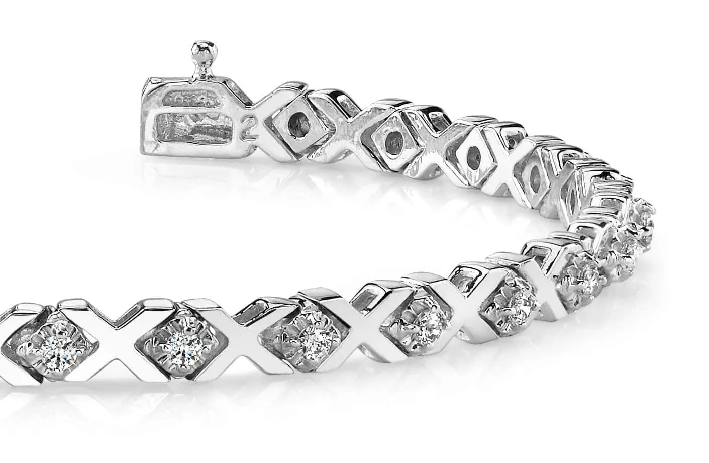 Illusion X And Lab-Grown Diamond Bracelet with 1.27 ct.(finished) 2.5mm