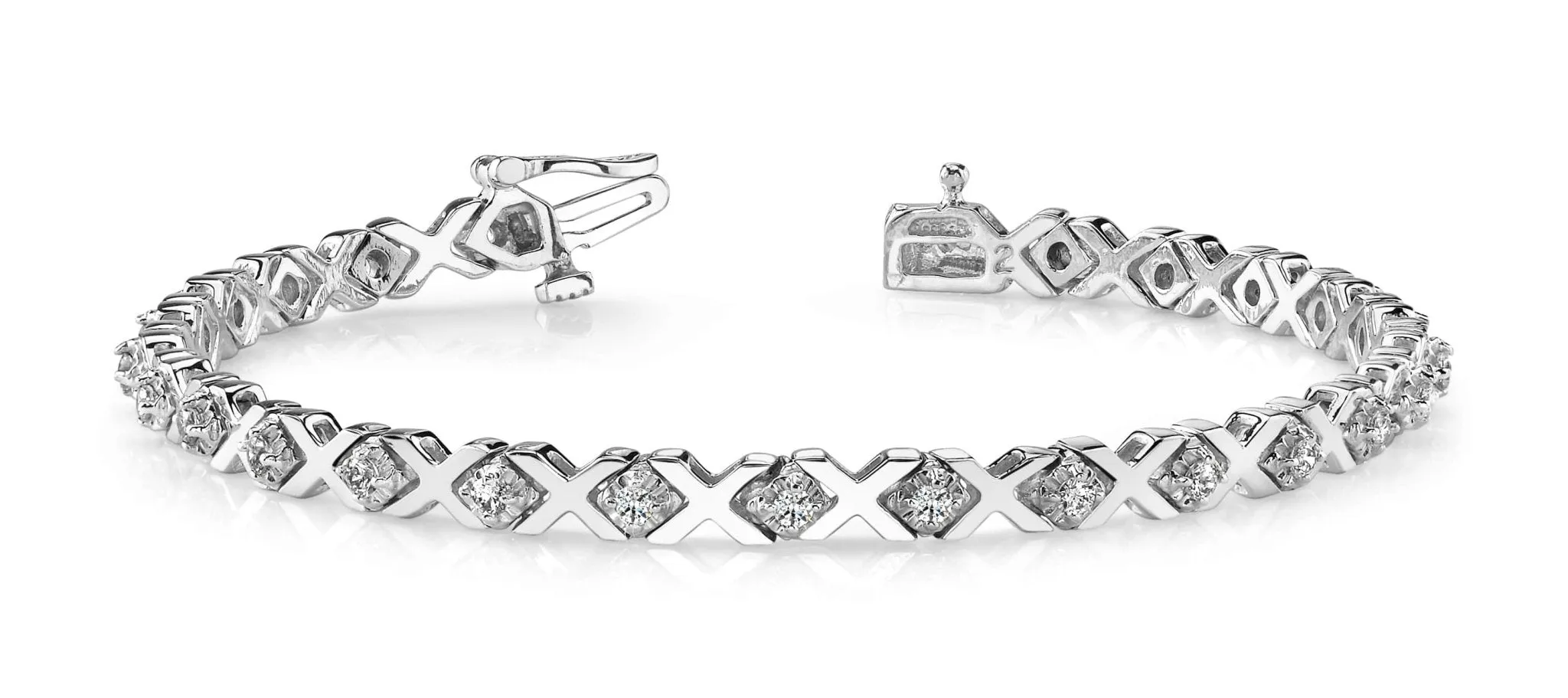 Illusion X And Lab-Grown Diamond Bracelet with 1.27 ct.(finished) 2.5mm