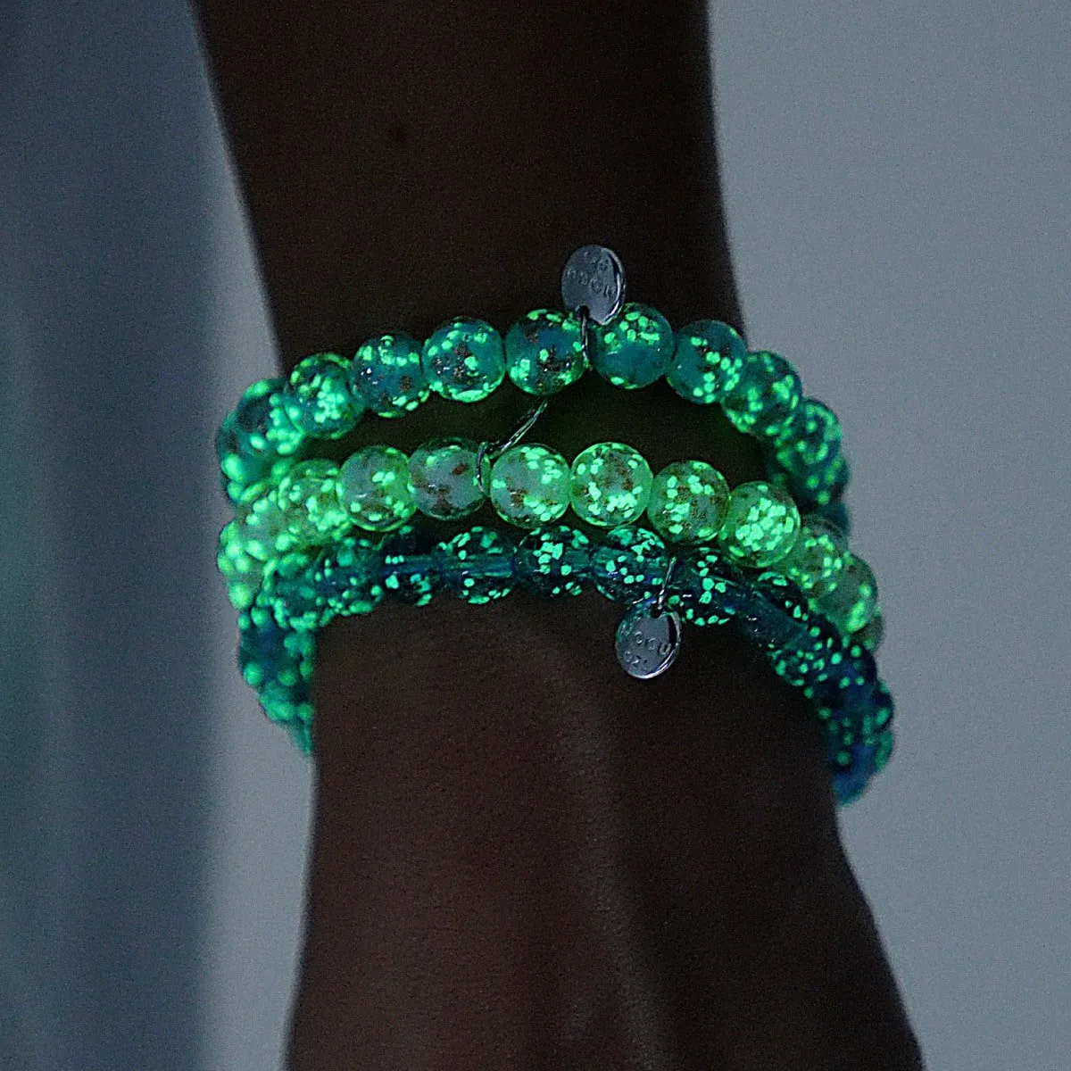 Indigo | .925 Sterling Silver | Firefly Glass Bracelet