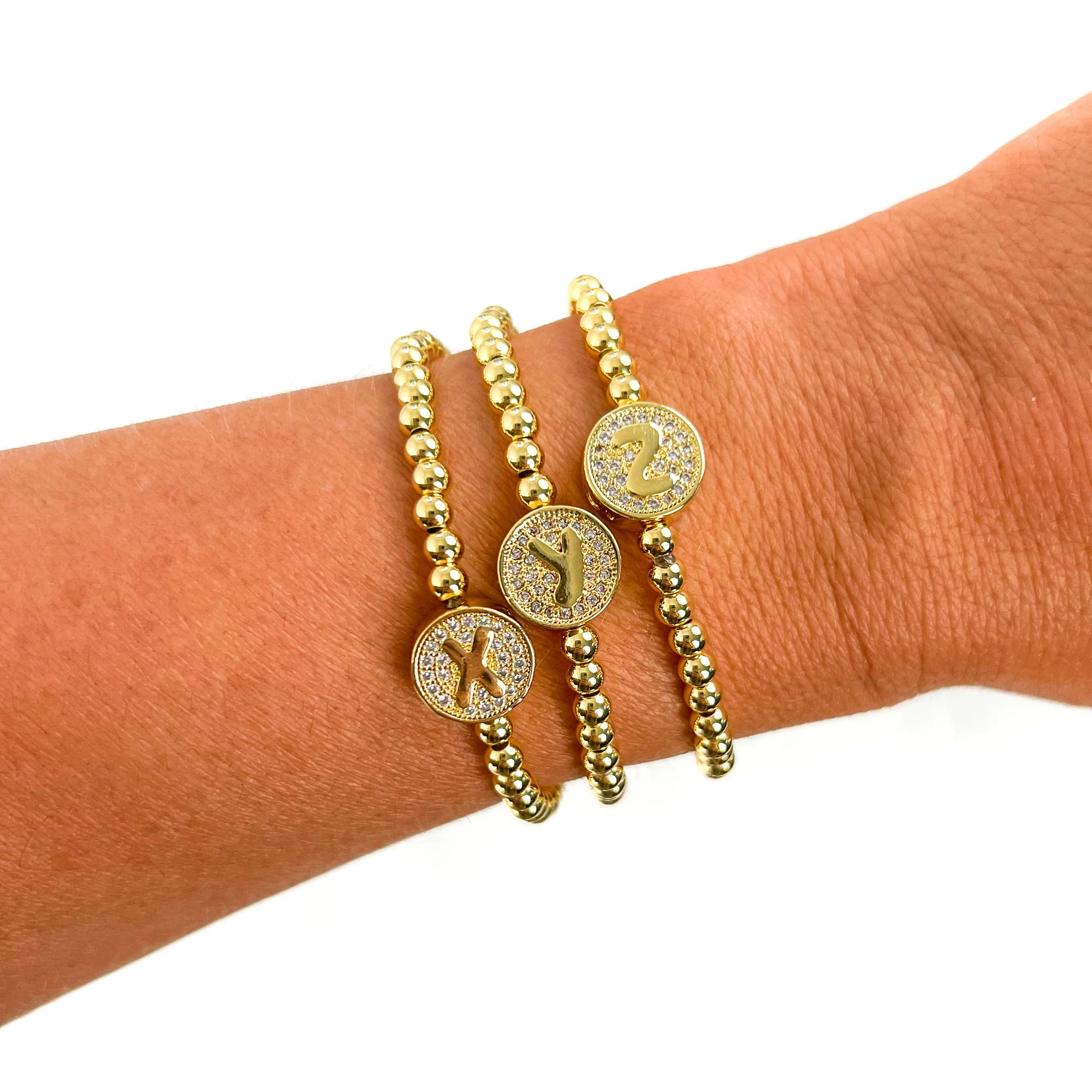 Initial Simulated Diamond Bracelet: C