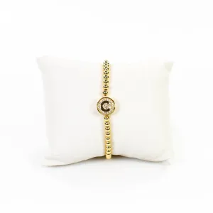 Initial Simulated Diamond Bracelet: C