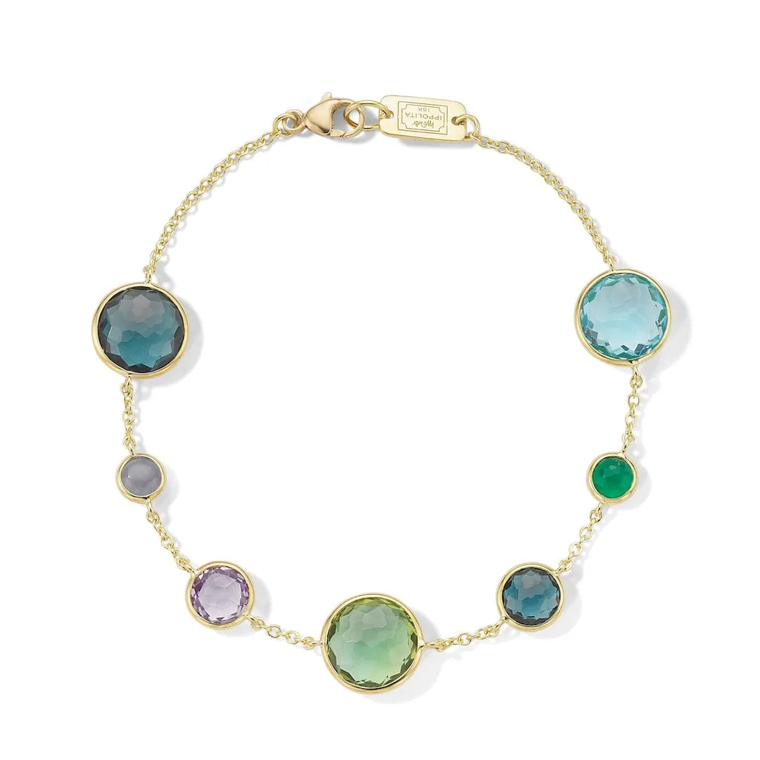 Ippolita Yellow Gold and Mixed 7-Stone Lollipop Bracelet
