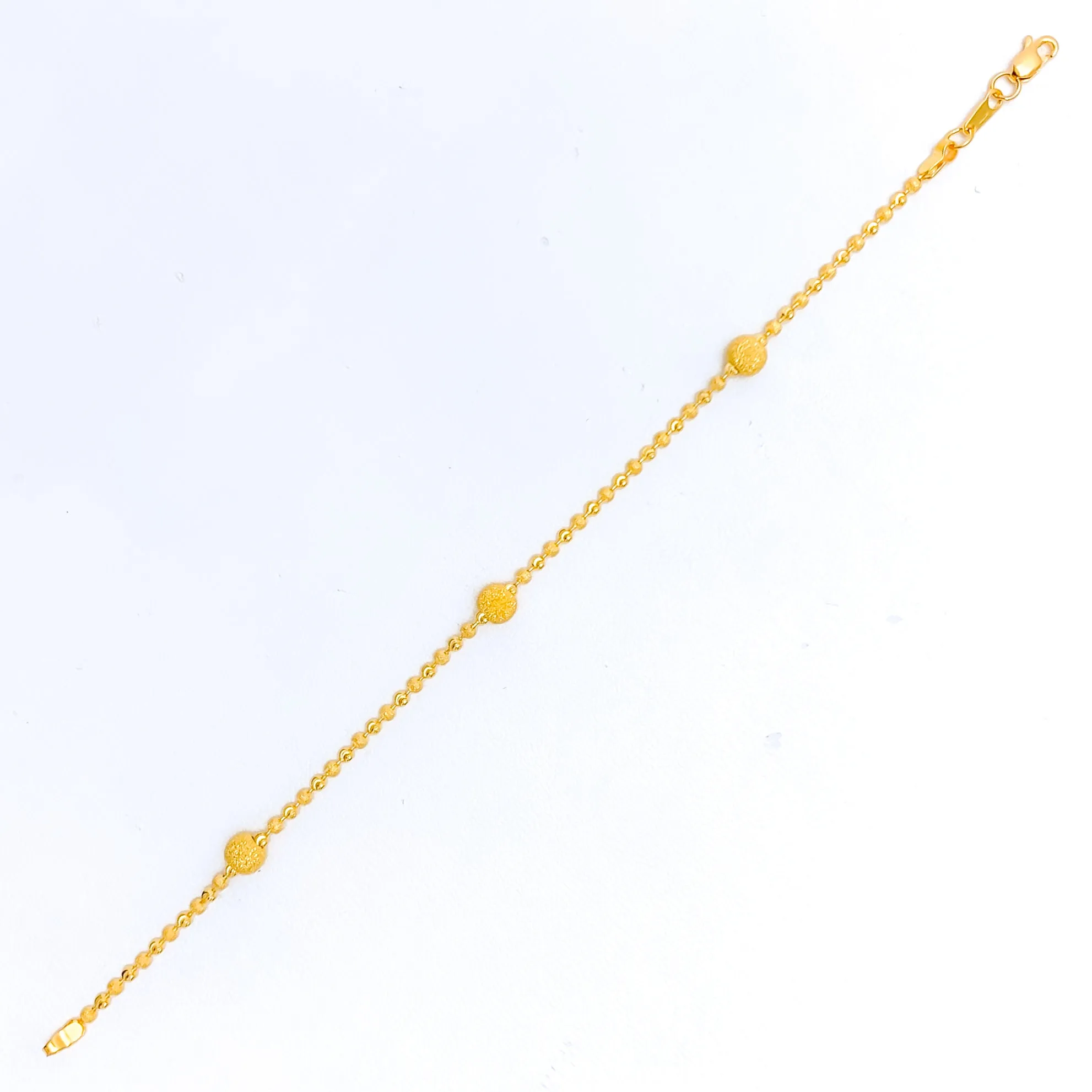 Jazzy Beaded 22K Gold Bracelet