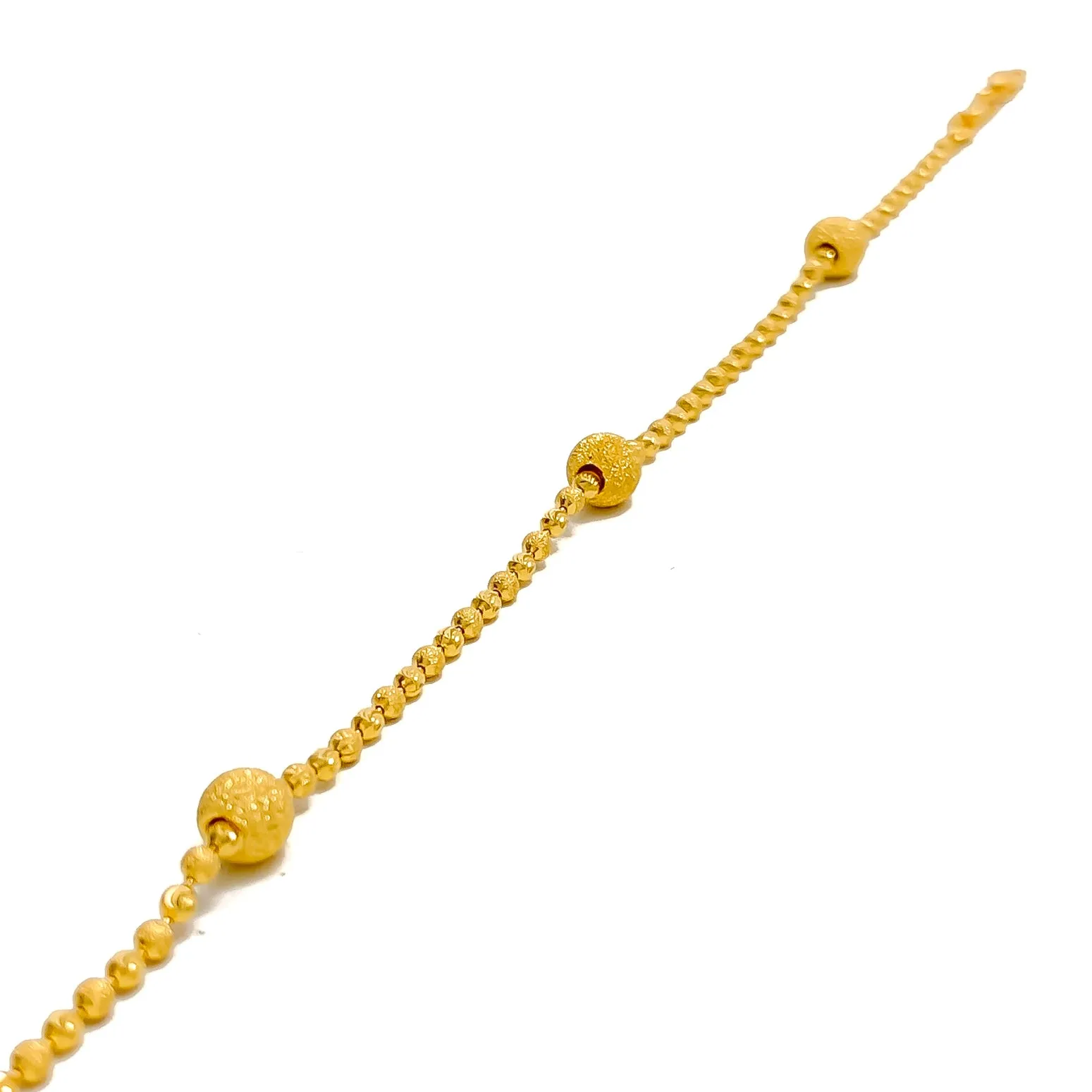 Jazzy Beaded 22K Gold Bracelet