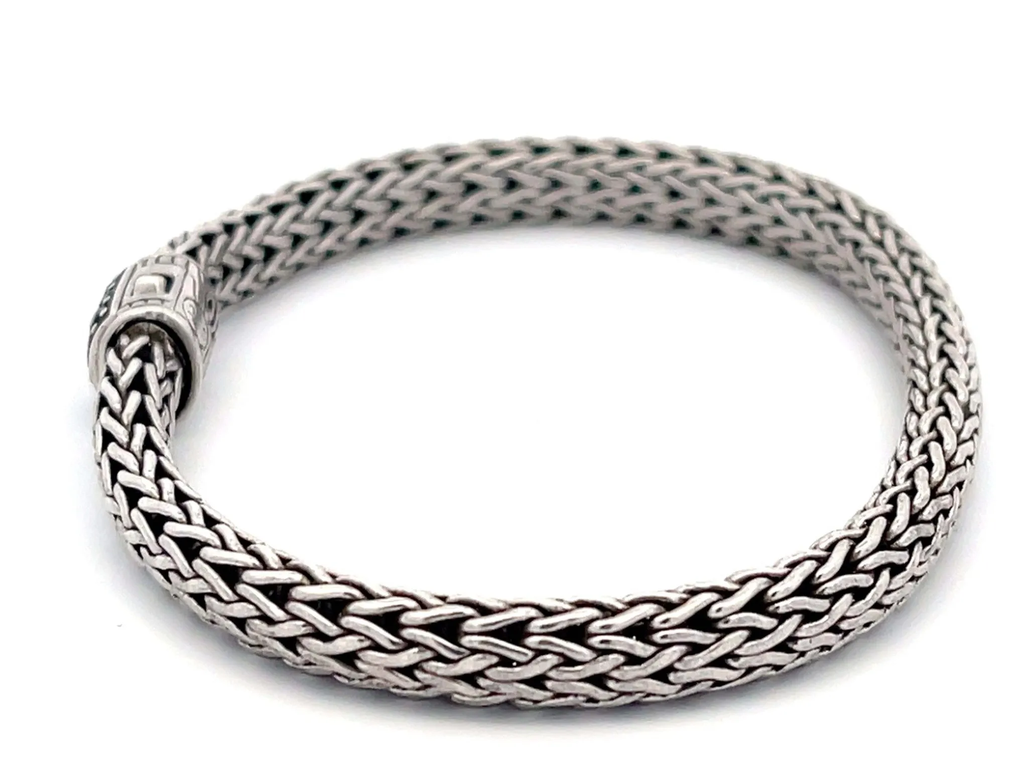 John Hardy Classic Chain Bracelet with Black Sapphire in Sterling Silver