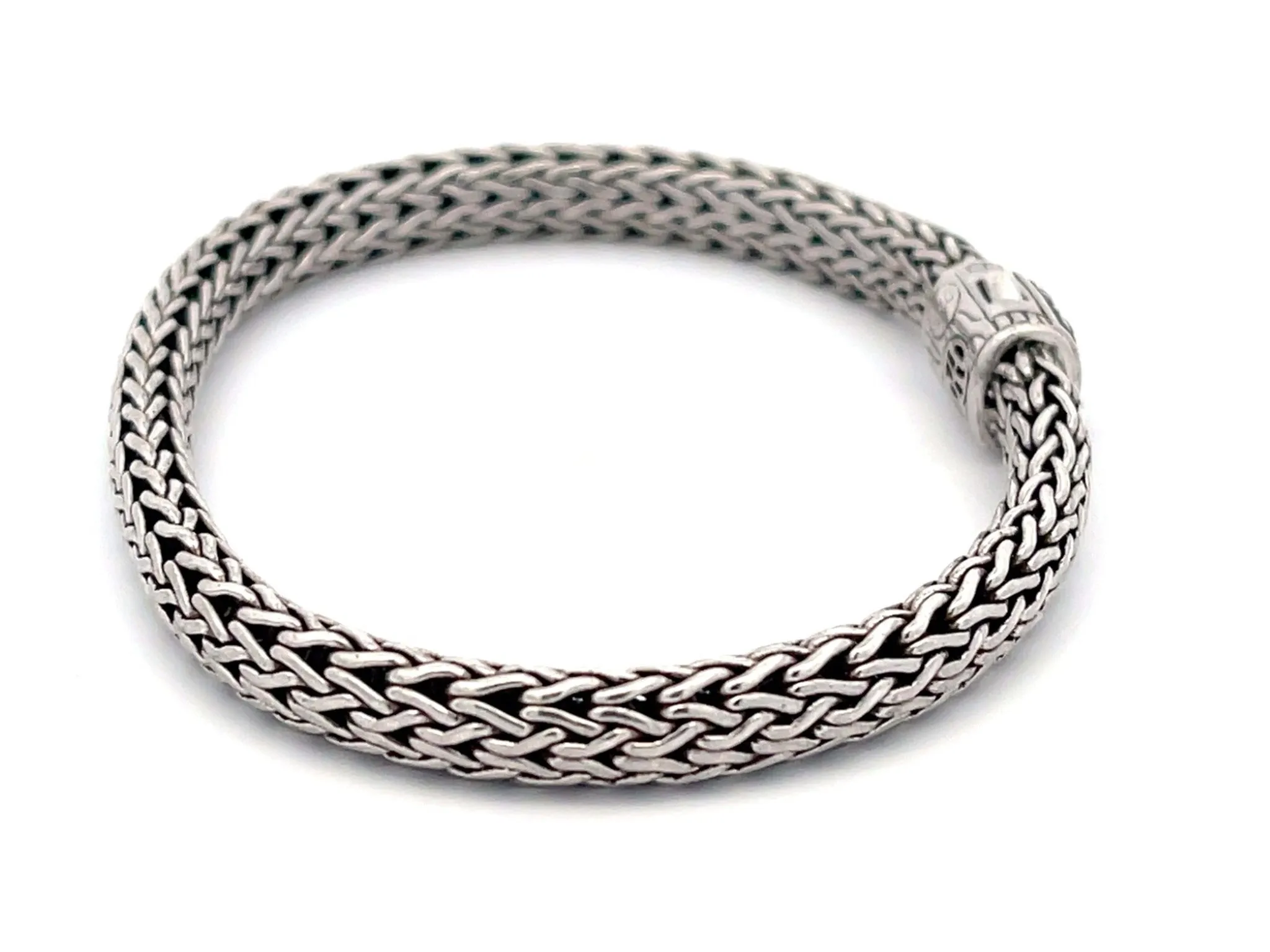 John Hardy Classic Chain Bracelet with Black Sapphire in Sterling Silver