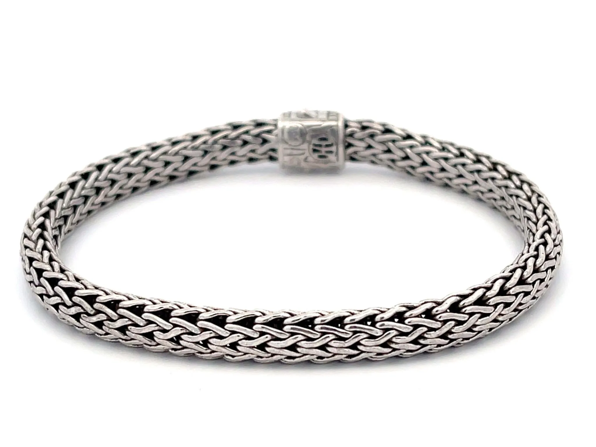 John Hardy Classic Chain Bracelet with Black Sapphire in Sterling Silver