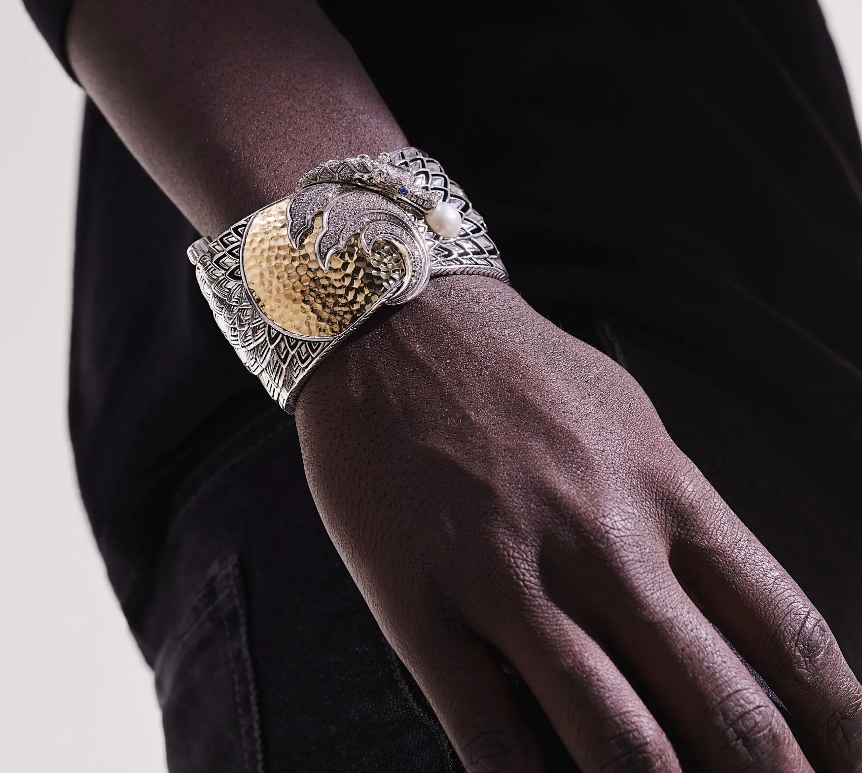 John Hardy Legends Bangle with Blue Sapphire