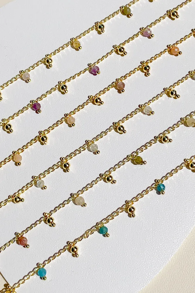 Joiya Gemstone Chain Bracelet