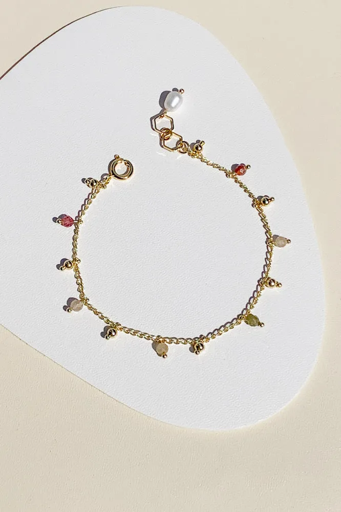Joiya Gemstone Chain Bracelet
