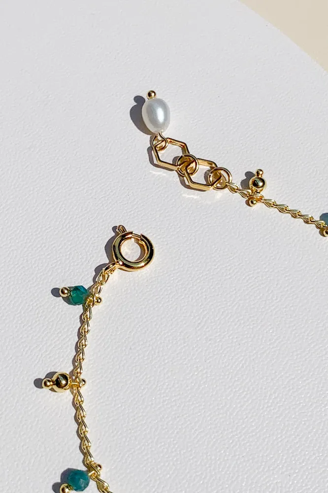 Joiya Gemstone Chain Bracelet
