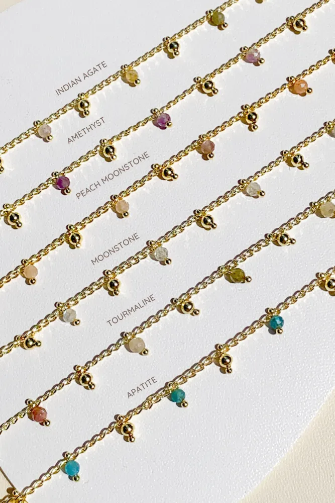 Joiya Gemstone Chain Bracelet