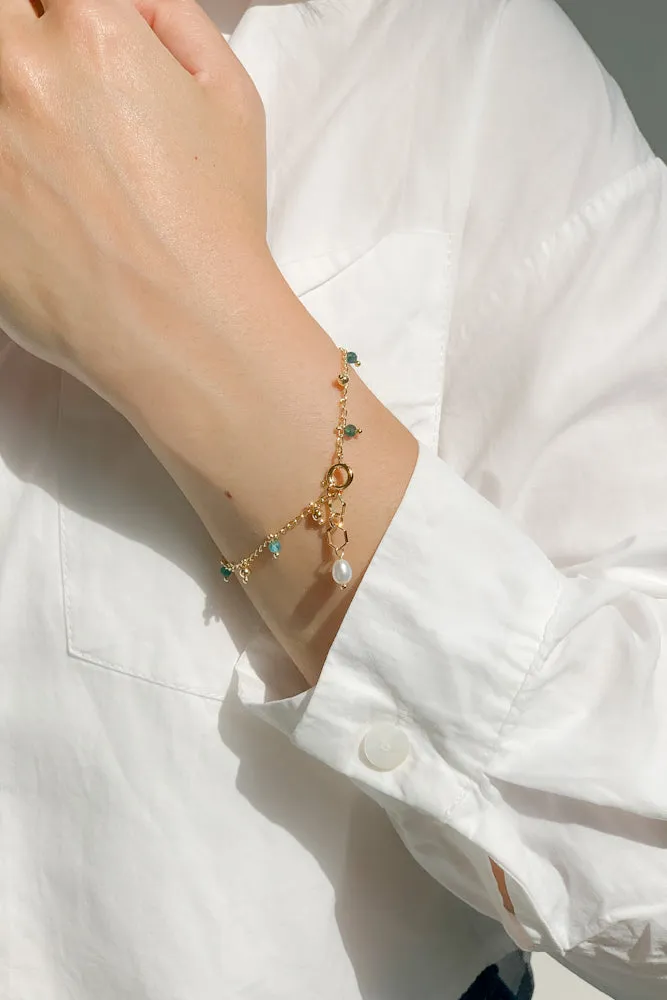 Joiya Gemstone Chain Bracelet