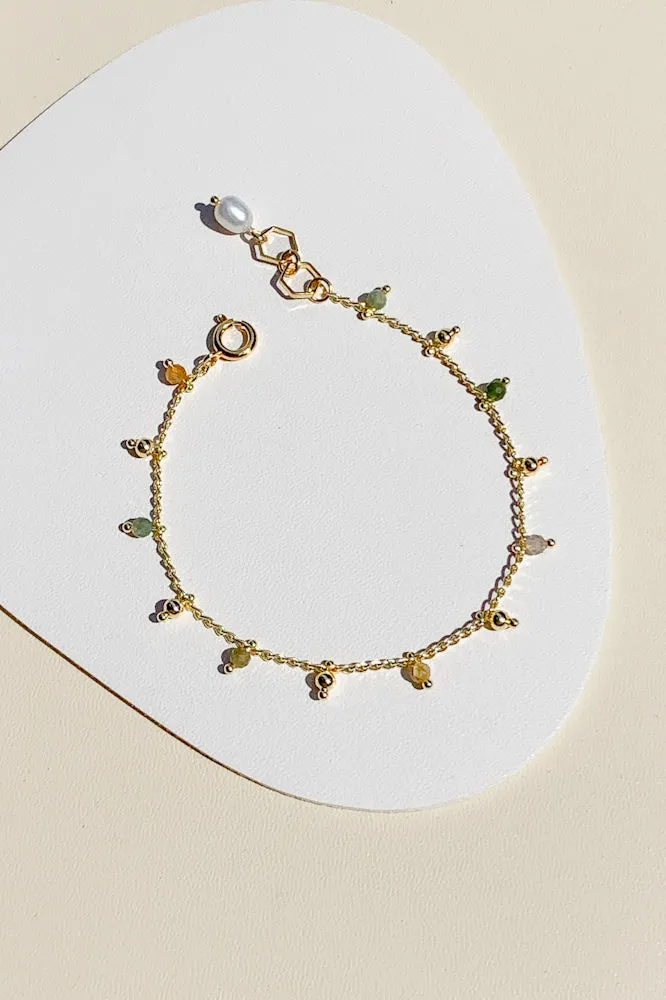 Joiya Gemstone Chain Bracelet