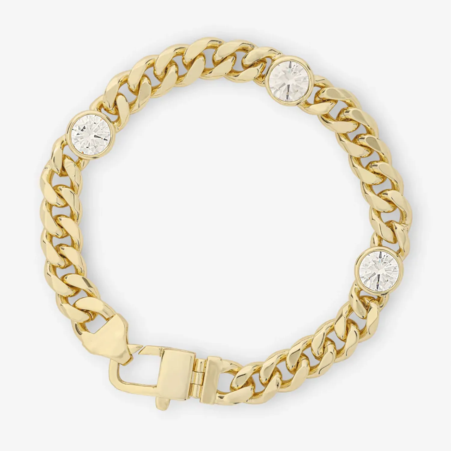 Julian Triple Diamond Cuban Chain Bracelet