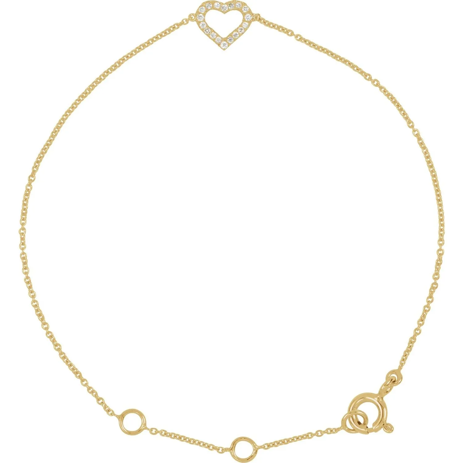 Kara Pavé Diamond Heart Bracelet