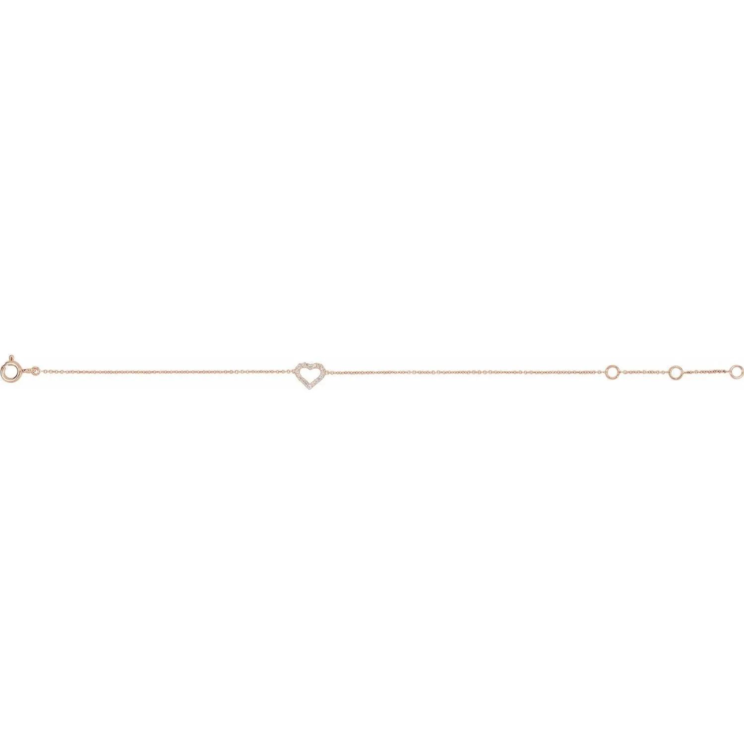 Kara Pavé Diamond Heart Bracelet