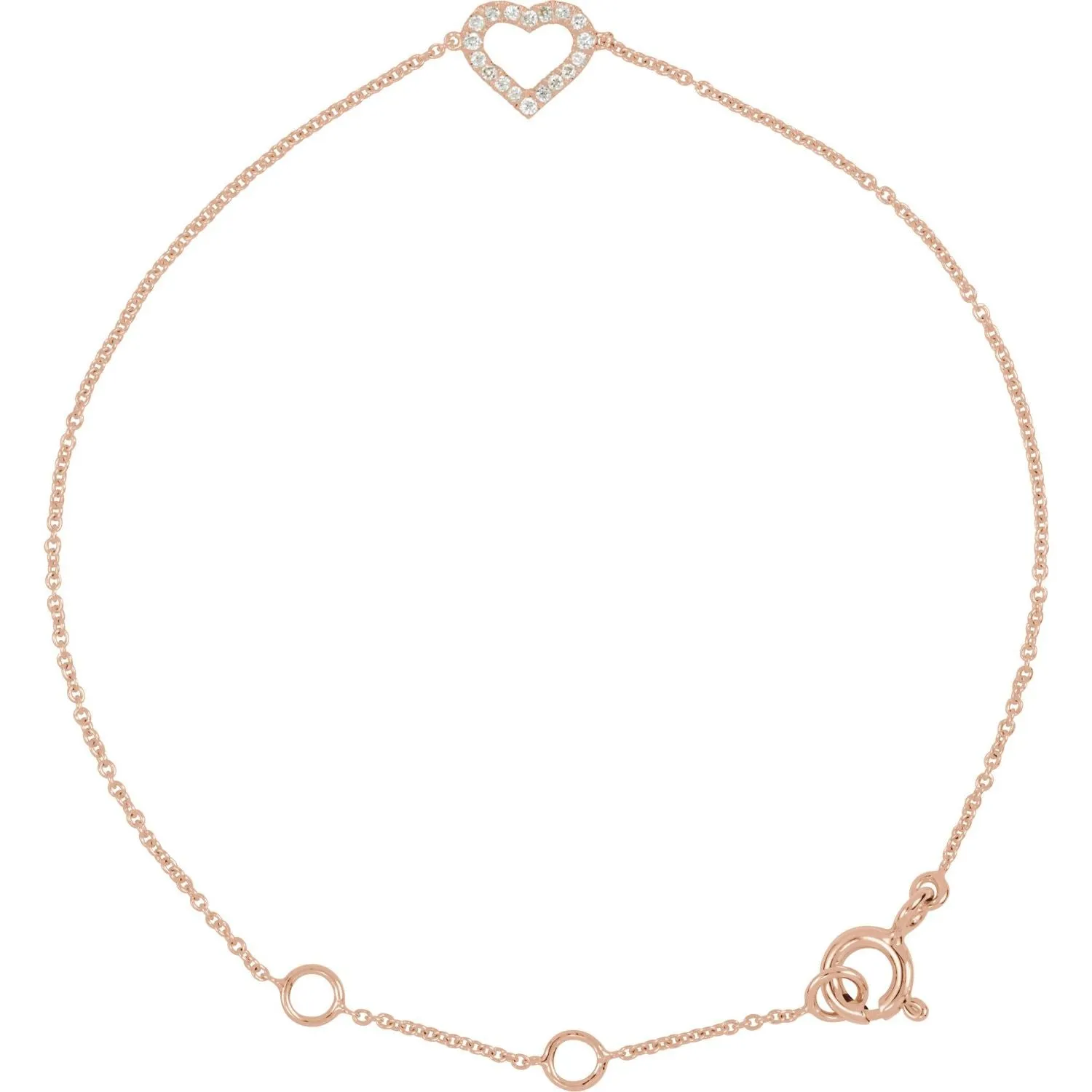 Kara Pavé Diamond Heart Bracelet