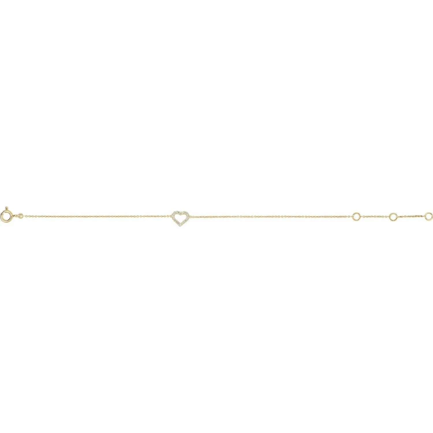 Kara Pavé Diamond Heart Bracelet